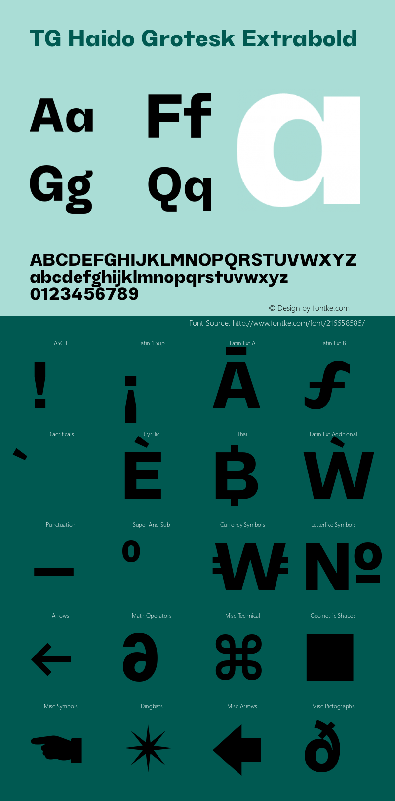 TG Haido Grotesk Extrabold Version 1.000图片样张