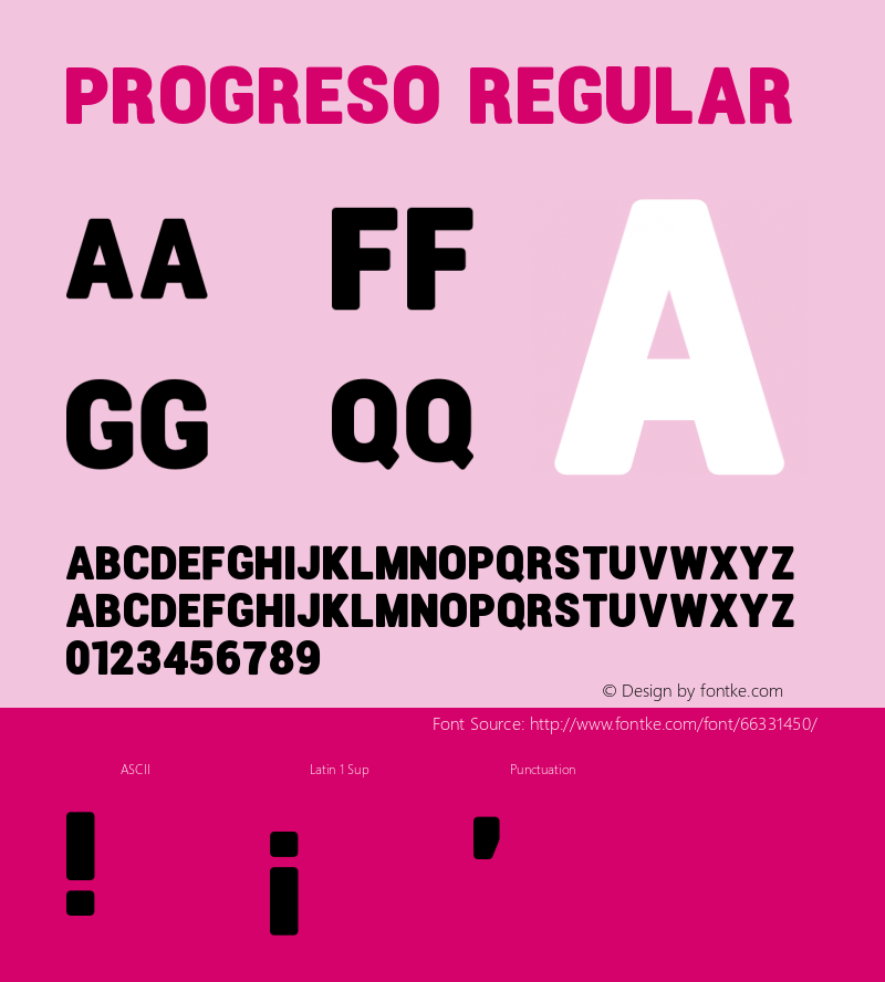 Progreso Regular Version 1.000;hotconv 1.0.109;makeotfexe 2.5.65596 Font Sample