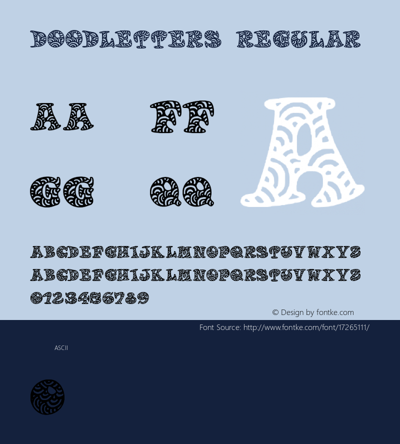 Doodletters Regular Version 1.000 Font Sample