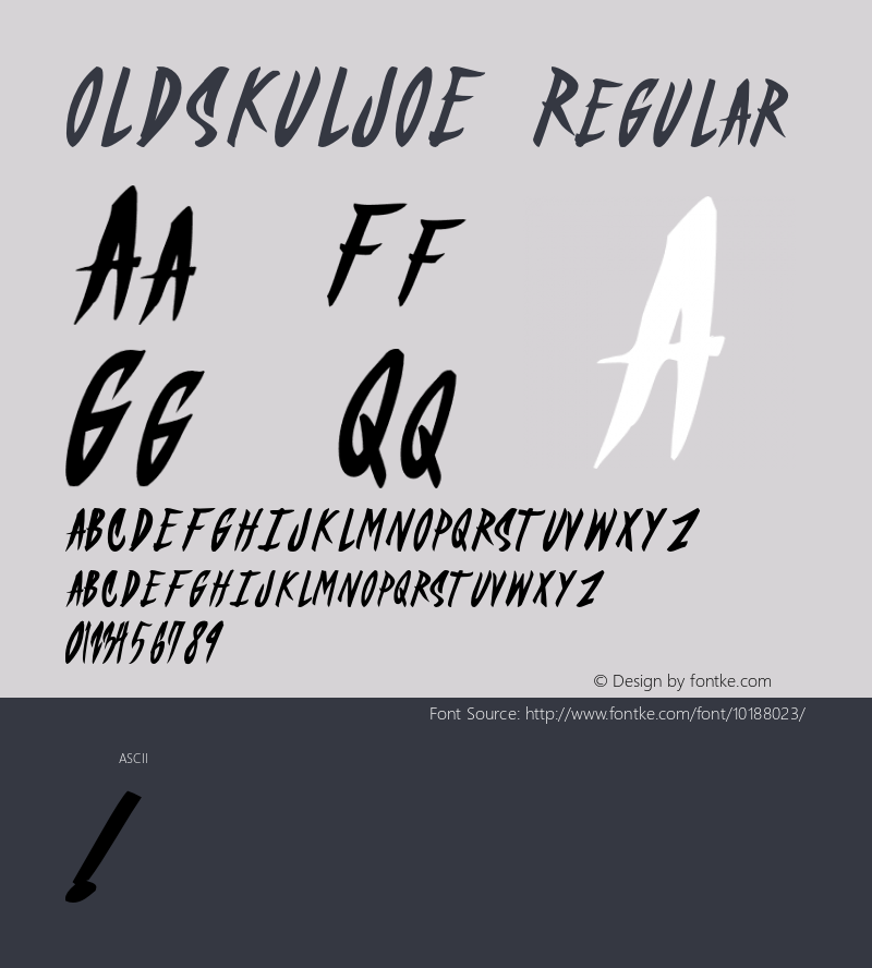 OLDSKULJOE Regular 001.000 Font Sample