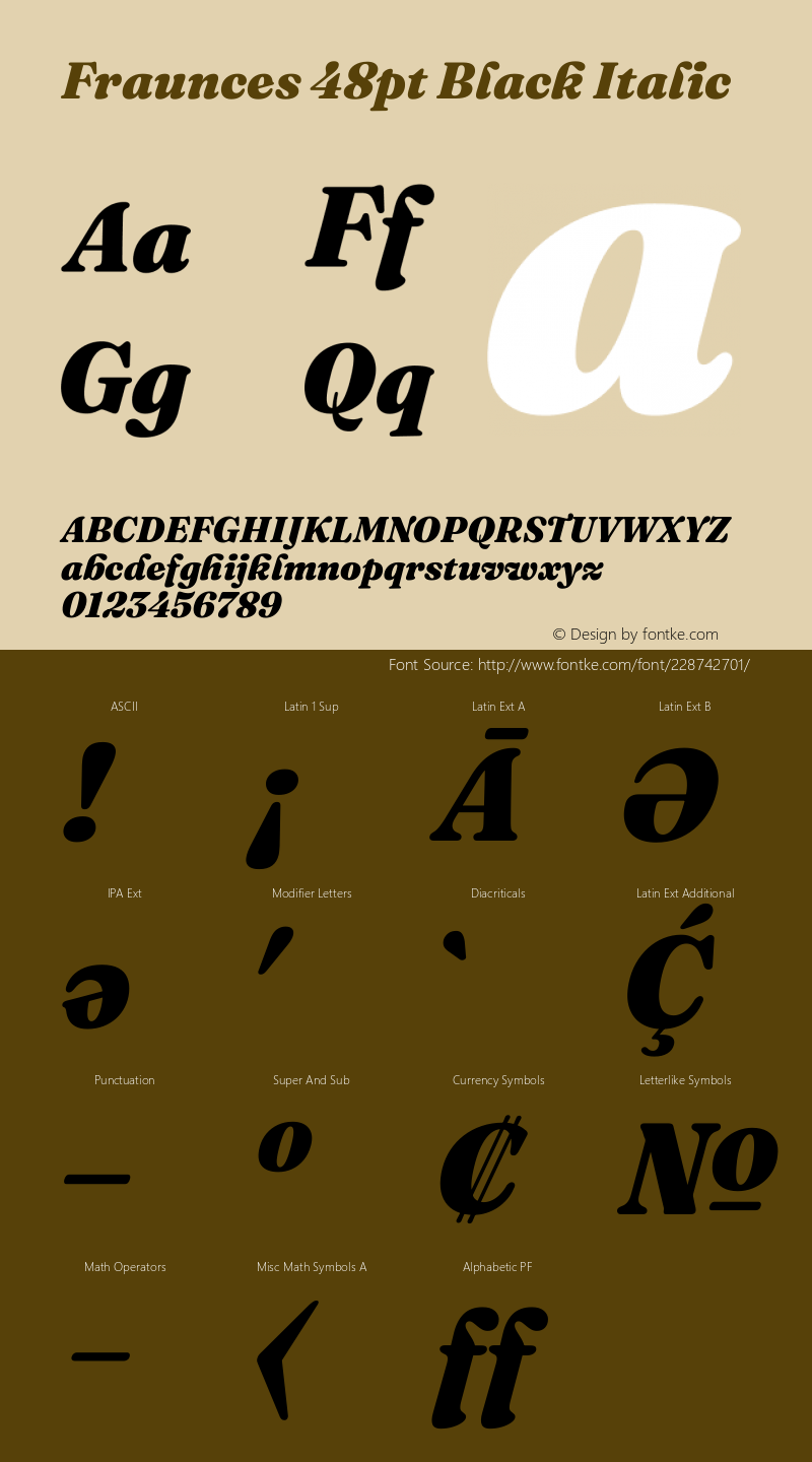 Fraunces 48pt Black Italic Version 1.000;[b76b70a41]图片样张