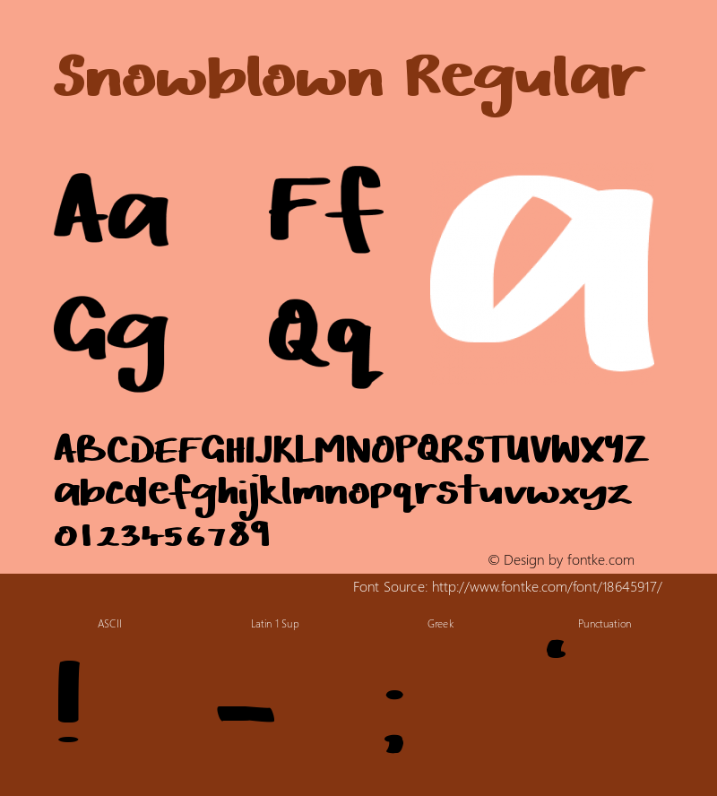 Snowblown Regular Version 1.00 December 5, 2016, initial release Font Sample