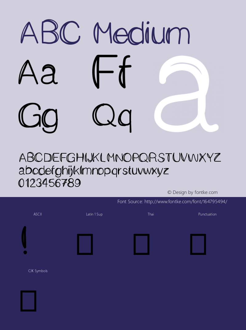 ABC Version 001.000 Font Sample