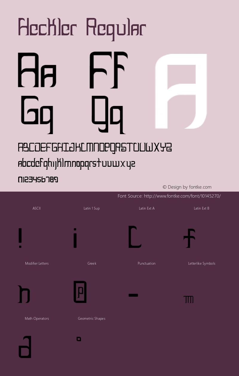 Heckler Regular Version 1.000;PS 001.000;hotconv 1.0.38 Font Sample