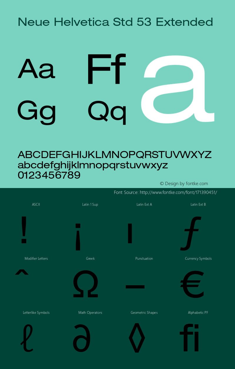 NeueHelveticaStd-53Extended Version 2.000 Build 1000;com.myfonts.easy.linotype.neue-helvetica.pro-53-extended-189171.wfkit2.version.54A1图片样张