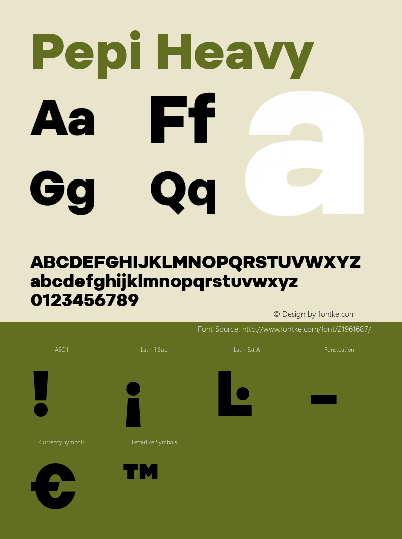 bdb8d0c36ab75e0b - subset of Pepi Heavy Regular Version 1.000 Font Sample