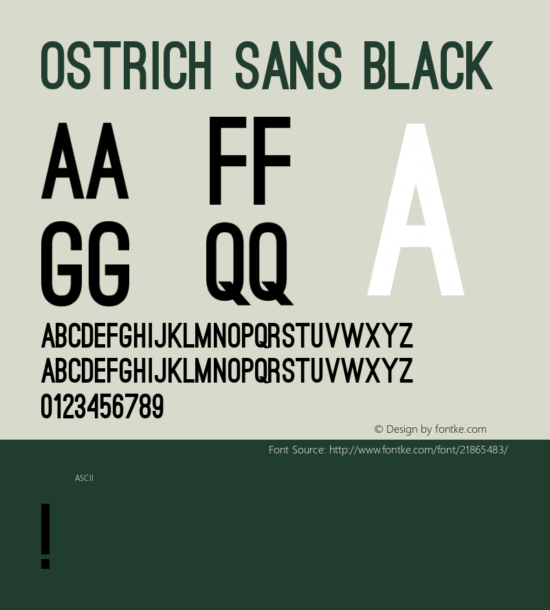 OstrichSans Version 1.0 Font Sample