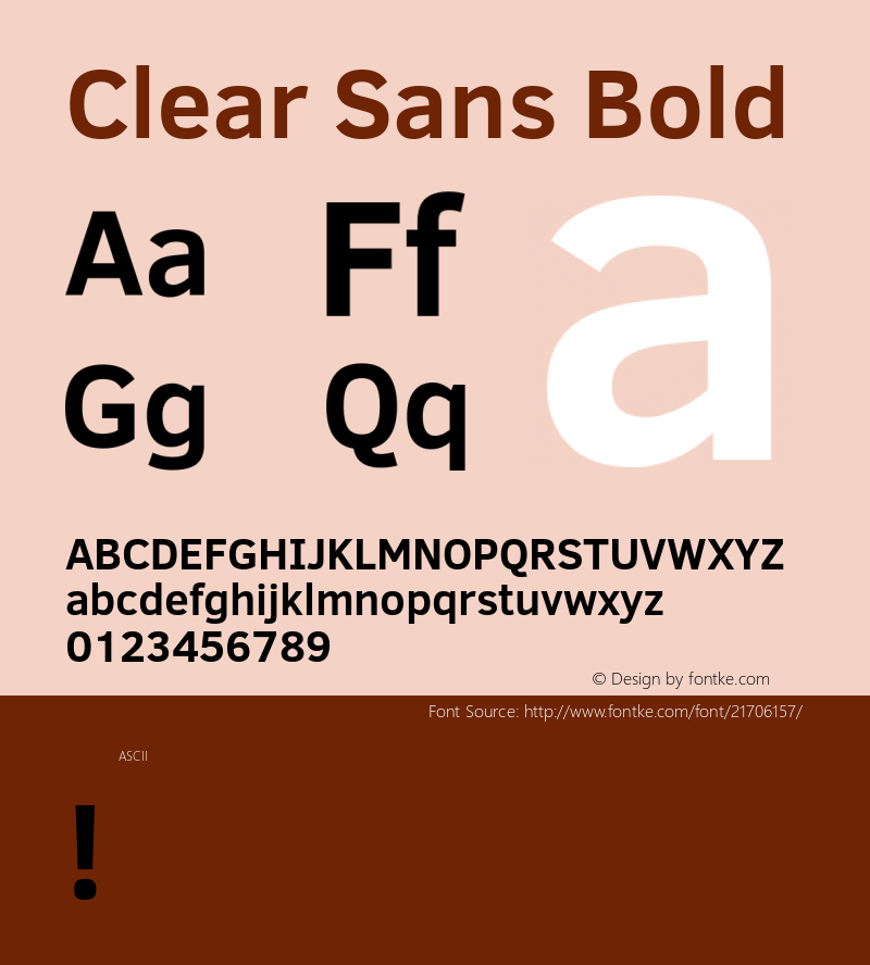 ClearSans Version 1.0 Font Sample