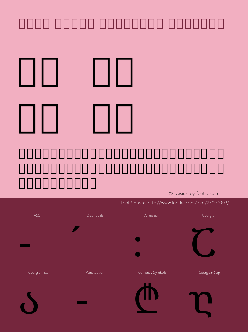 Noto Serif Georgian Regular Version 2.001 Font Sample