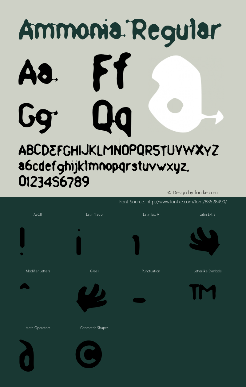 Ammonia W05 Regular Version 4.10 Font Sample