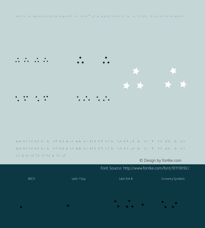 HWT American W05 Stars Bottom Version 1.00 Font Sample