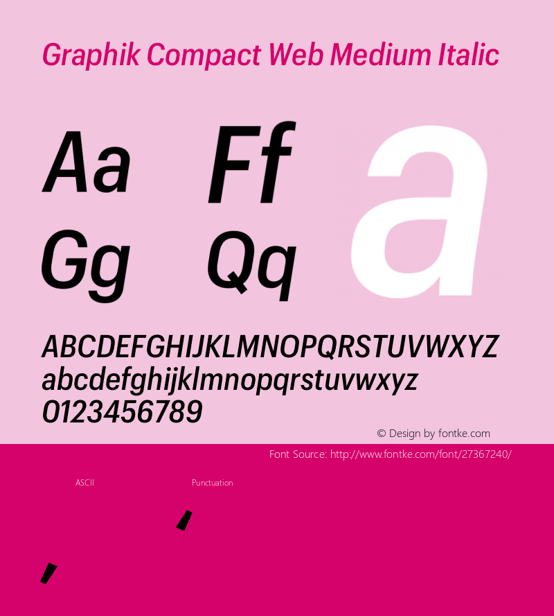 Graphik Compact Web Medium Italic Version 1.1 2017 Font Sample