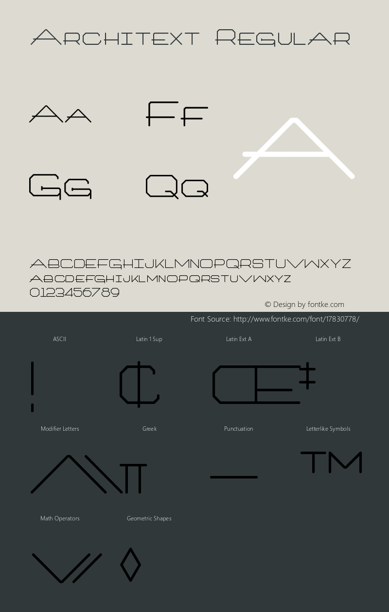 Architext Regular Version Altsys Metamorphosis Font Sample