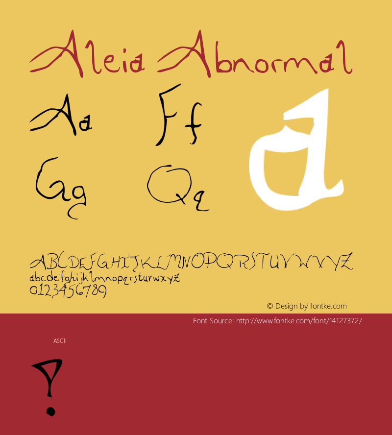 Aleia Abnormal Version 1.0 Sun May 21 10:35 Font Sample