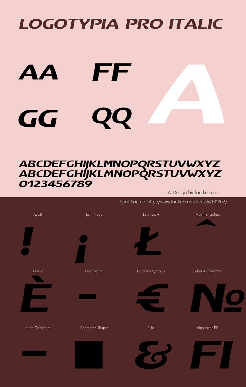 Logotypia Pro Italic Version 2.002;September 25, 2018; Font Sample
