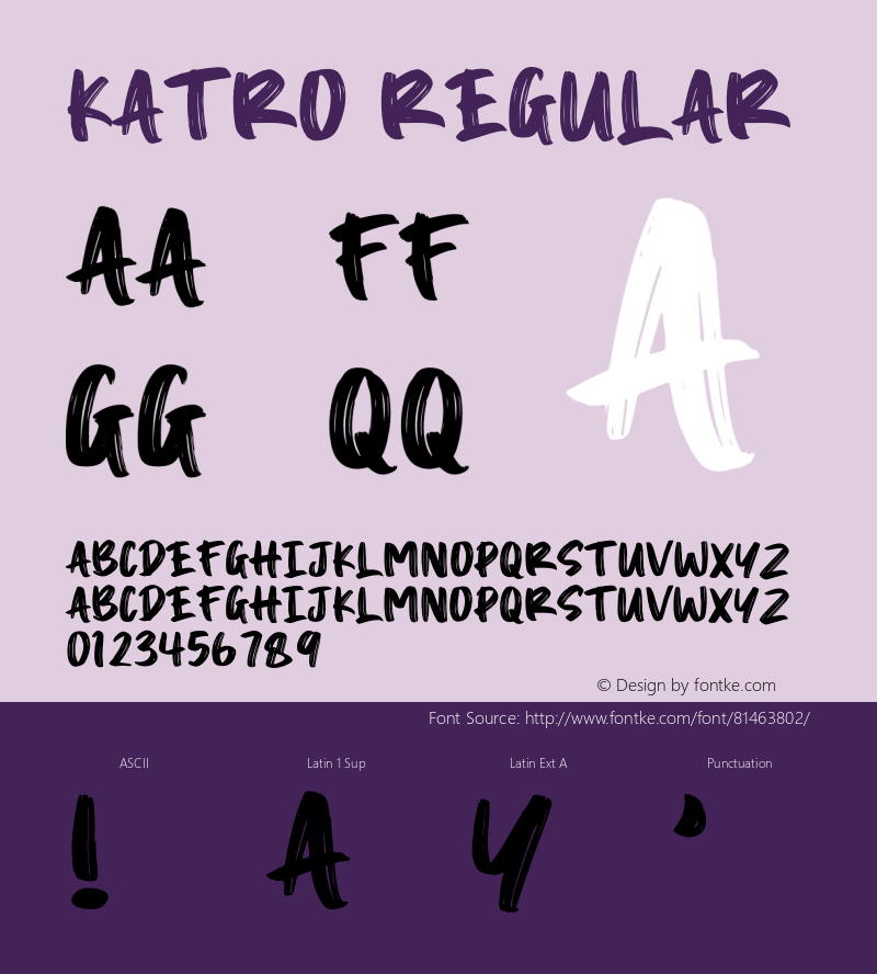 Katro Version 1.003;Fontself Maker 3.5.1 Font Sample