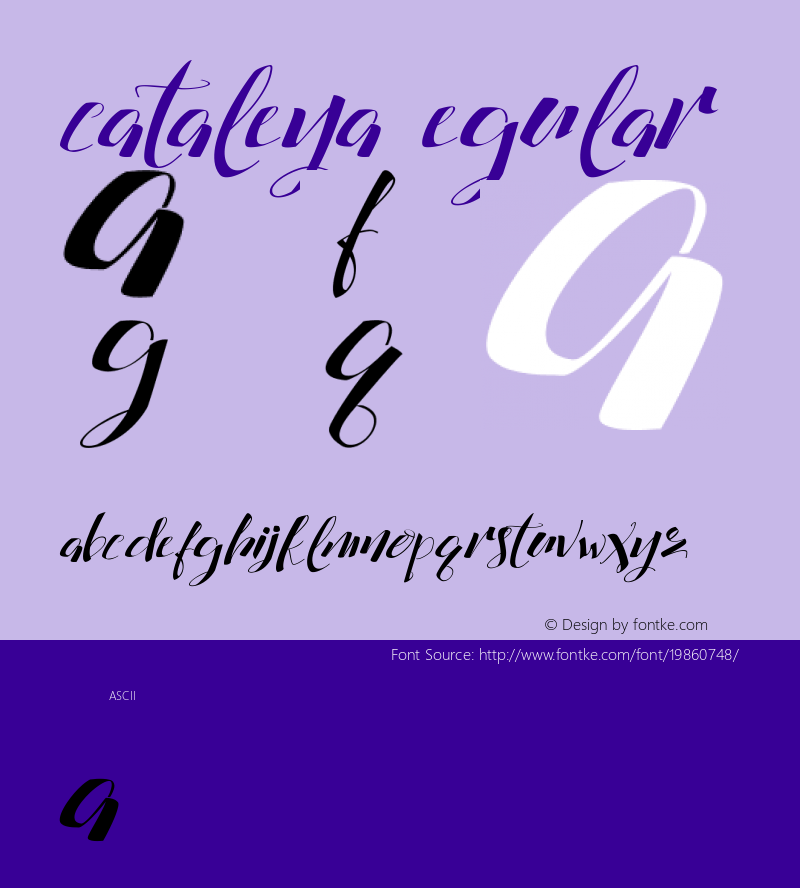 cataleya Version 1.000 Font Sample