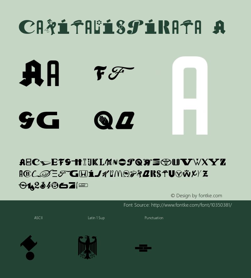 CapitalisPirata A Macromedia Fontographer 4.1 5/19/97 Font Sample