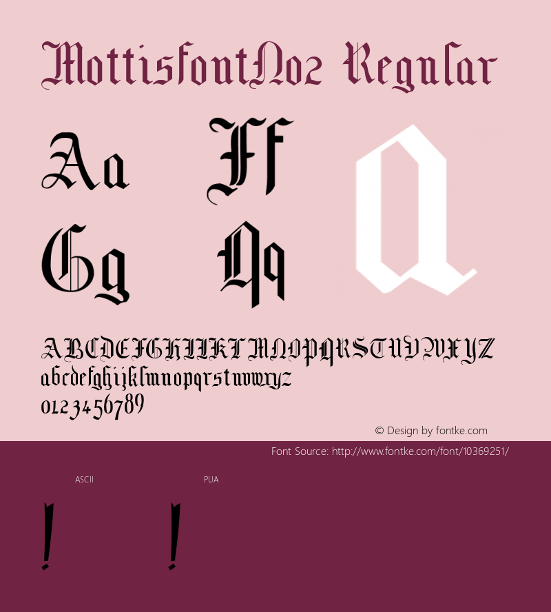 MottisfontNo2 Regular 001.003 Font Sample