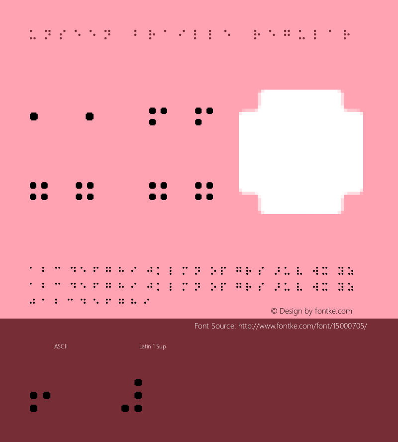 Unseen Braille Regular 1.001 Font Sample