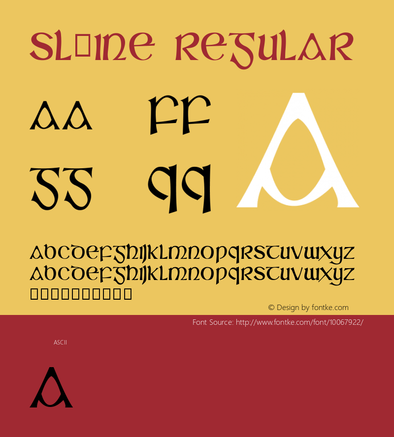 Sláine Regular Version 1.00 Font Sample