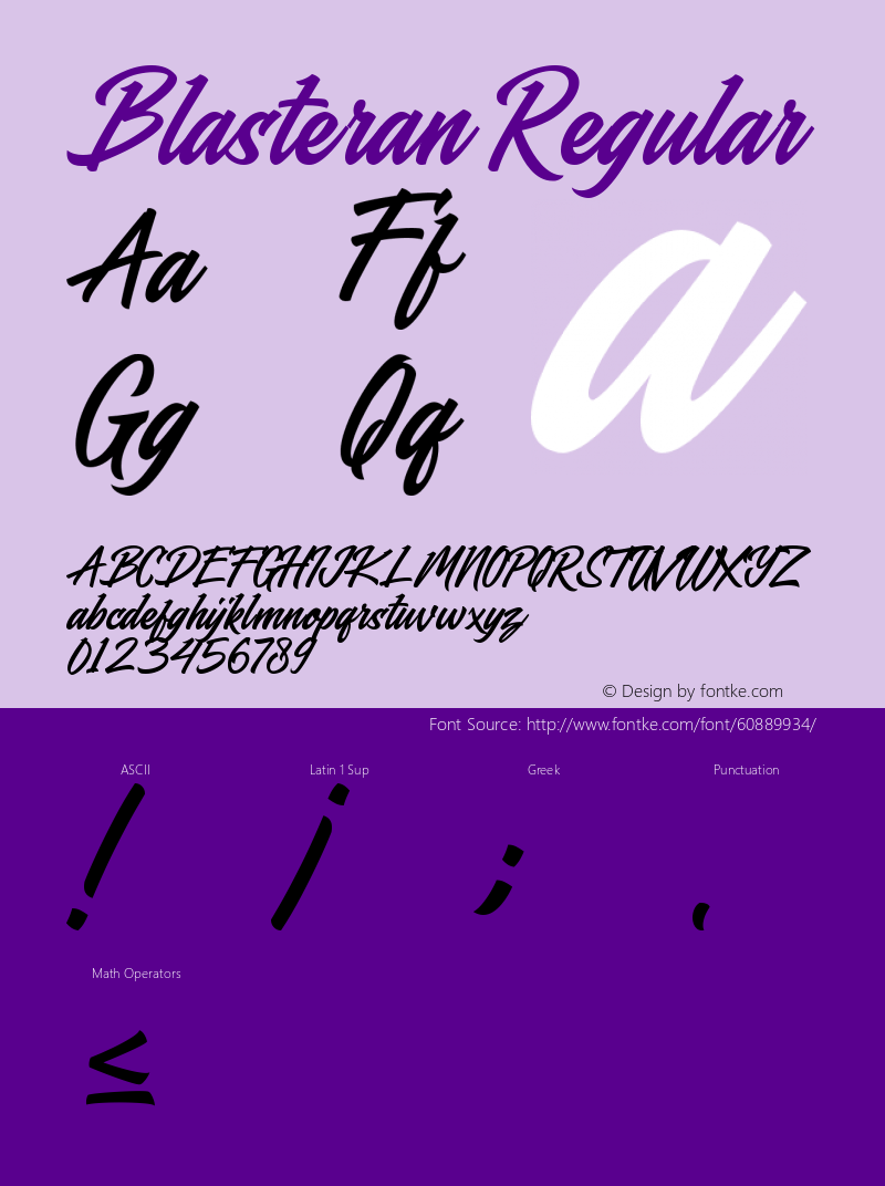 Blasteran Version 1.00;April 13, 2020;FontCreator 12.0.0.2563 64-bit Font Sample