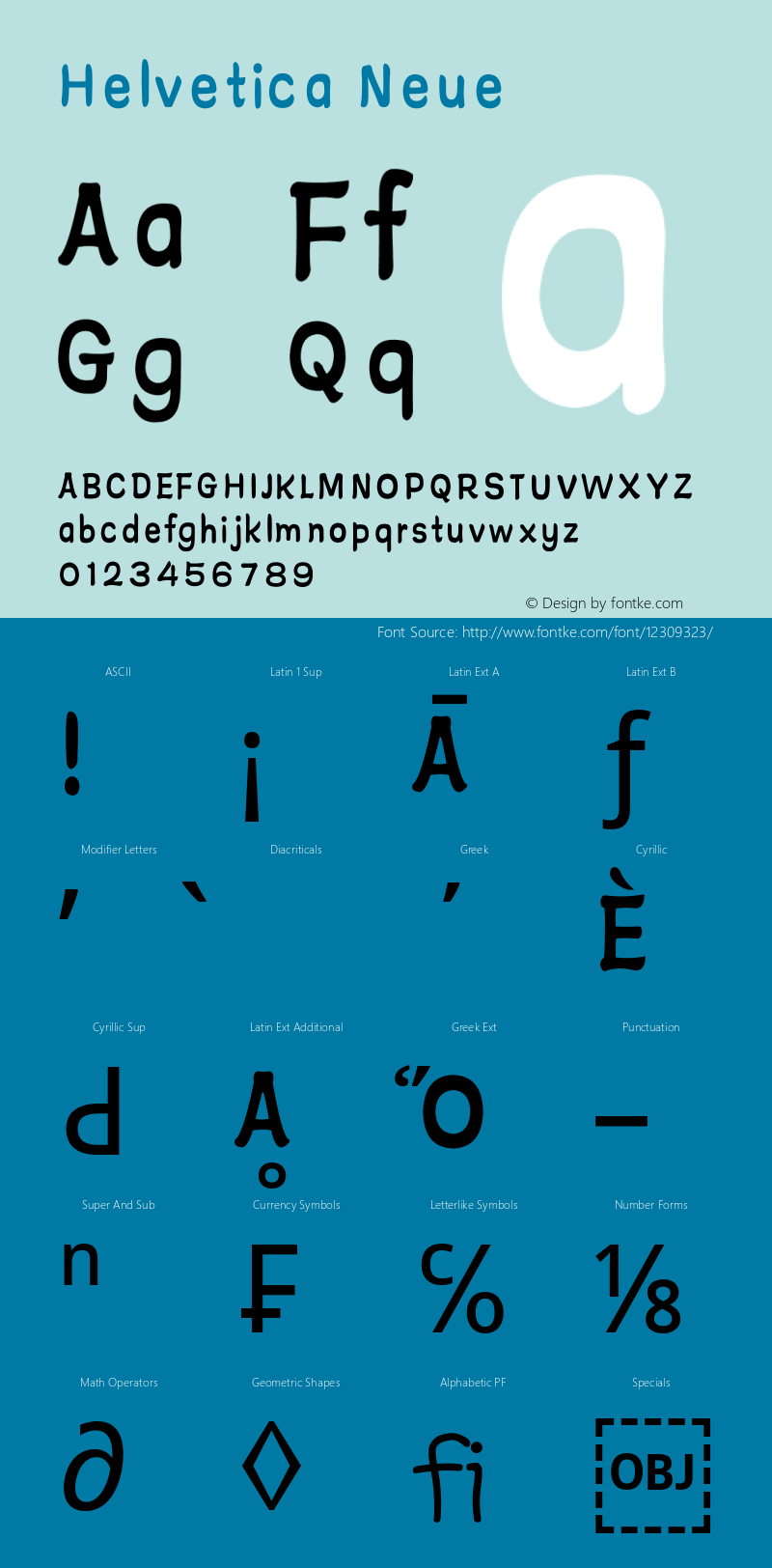 Helvetica Neue 紧缩黑体 10.0d35e1 Font Sample