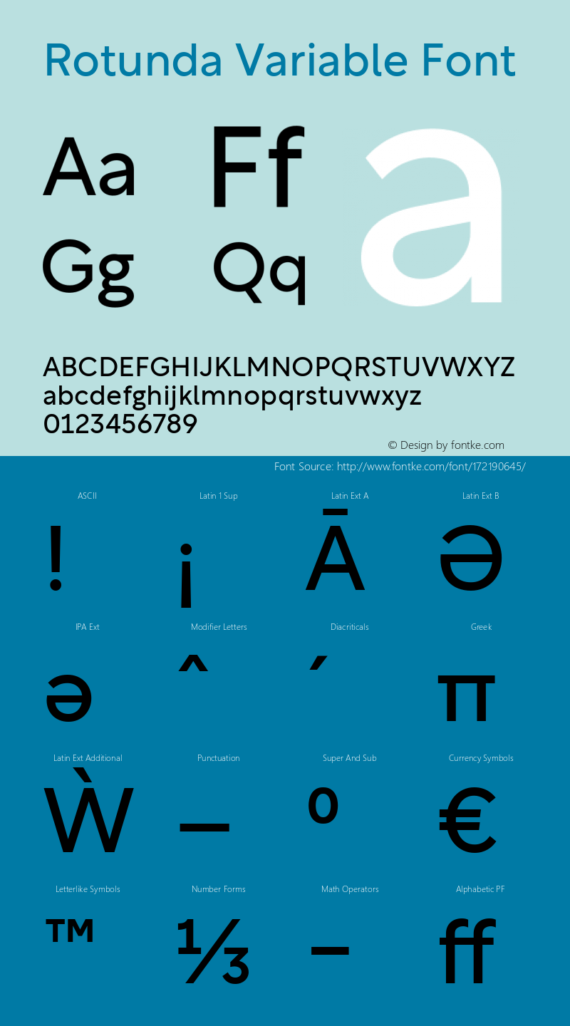 Rotunda Variable Font 1.000图片样张