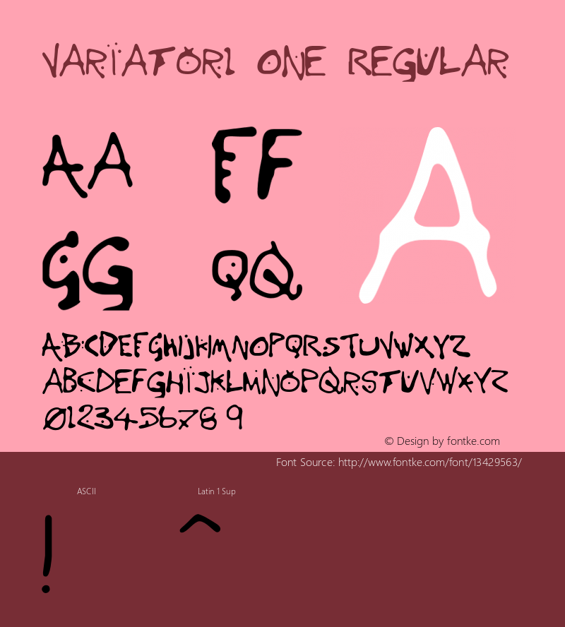 Variator1 One Regular 001.000 Font Sample