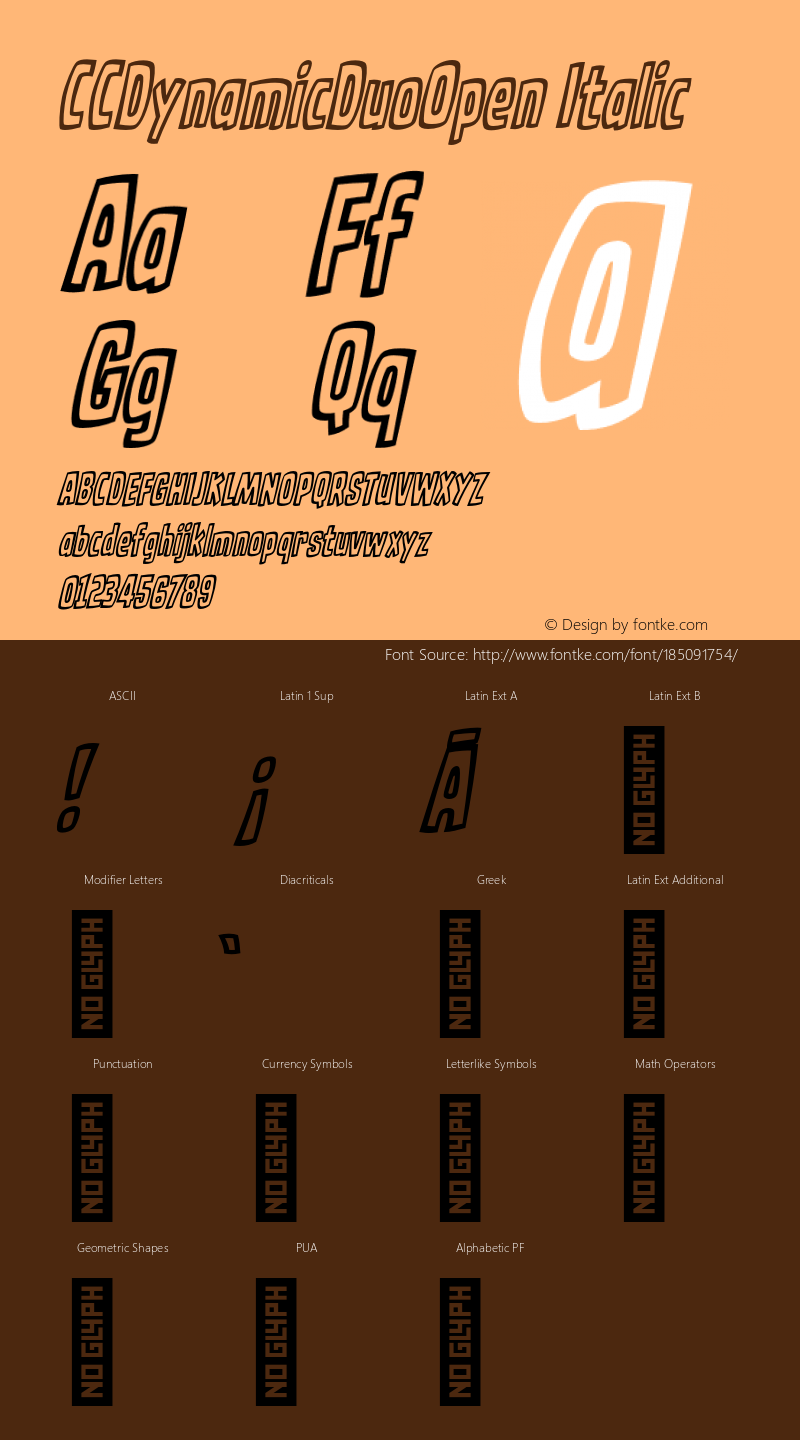 CCDynamicDuoOpen Italic Version 2.000;hotconv 1.0.109;makeotfexe 2.5.65596图片样张