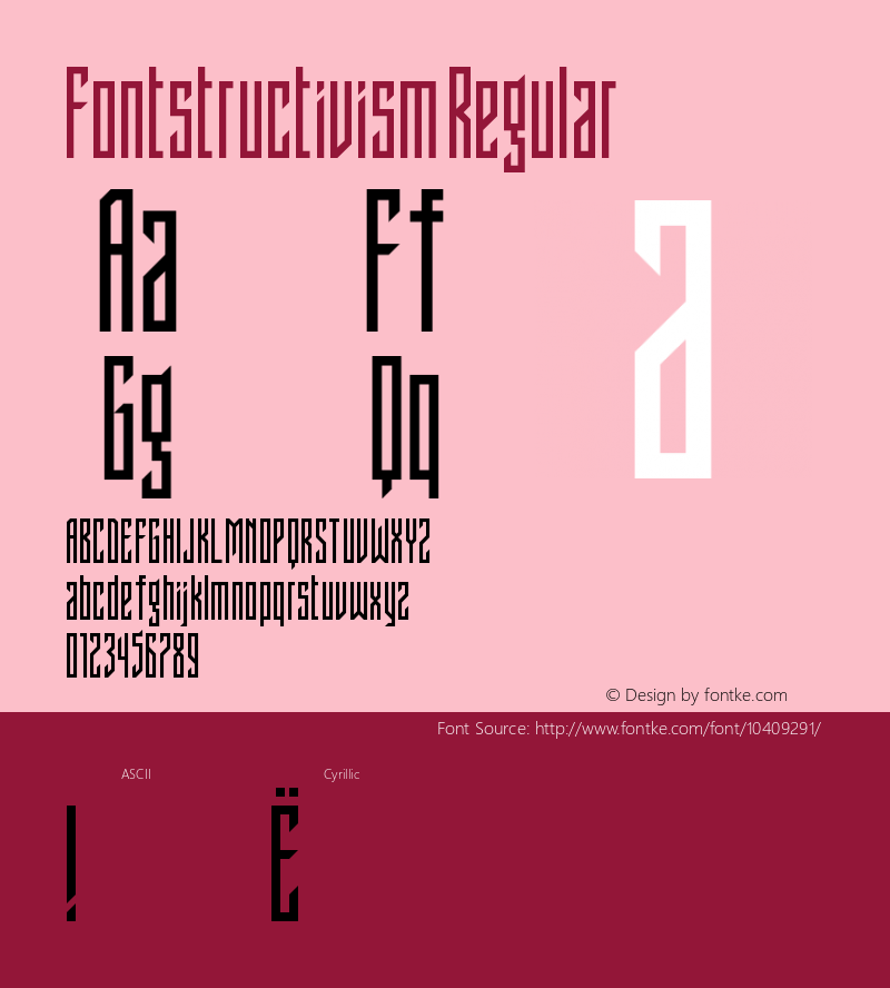 Fontstructivism Regular Version 1.0 Font Sample