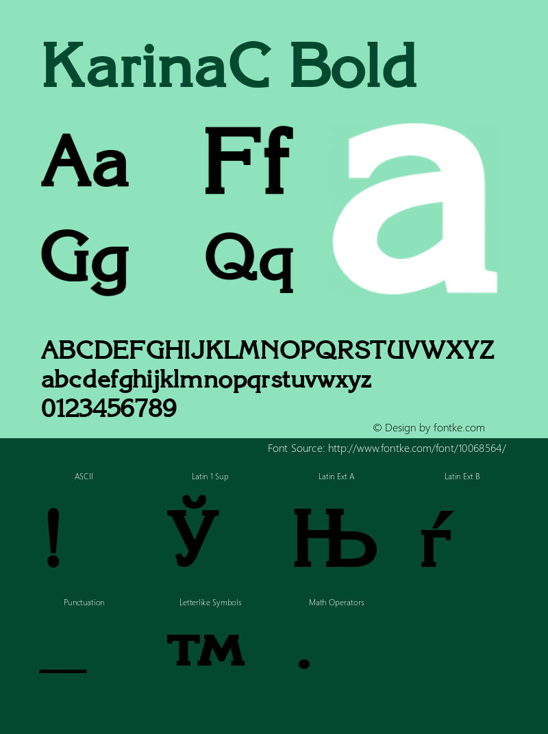 KarinaC Bold 1.100.000 Font Sample