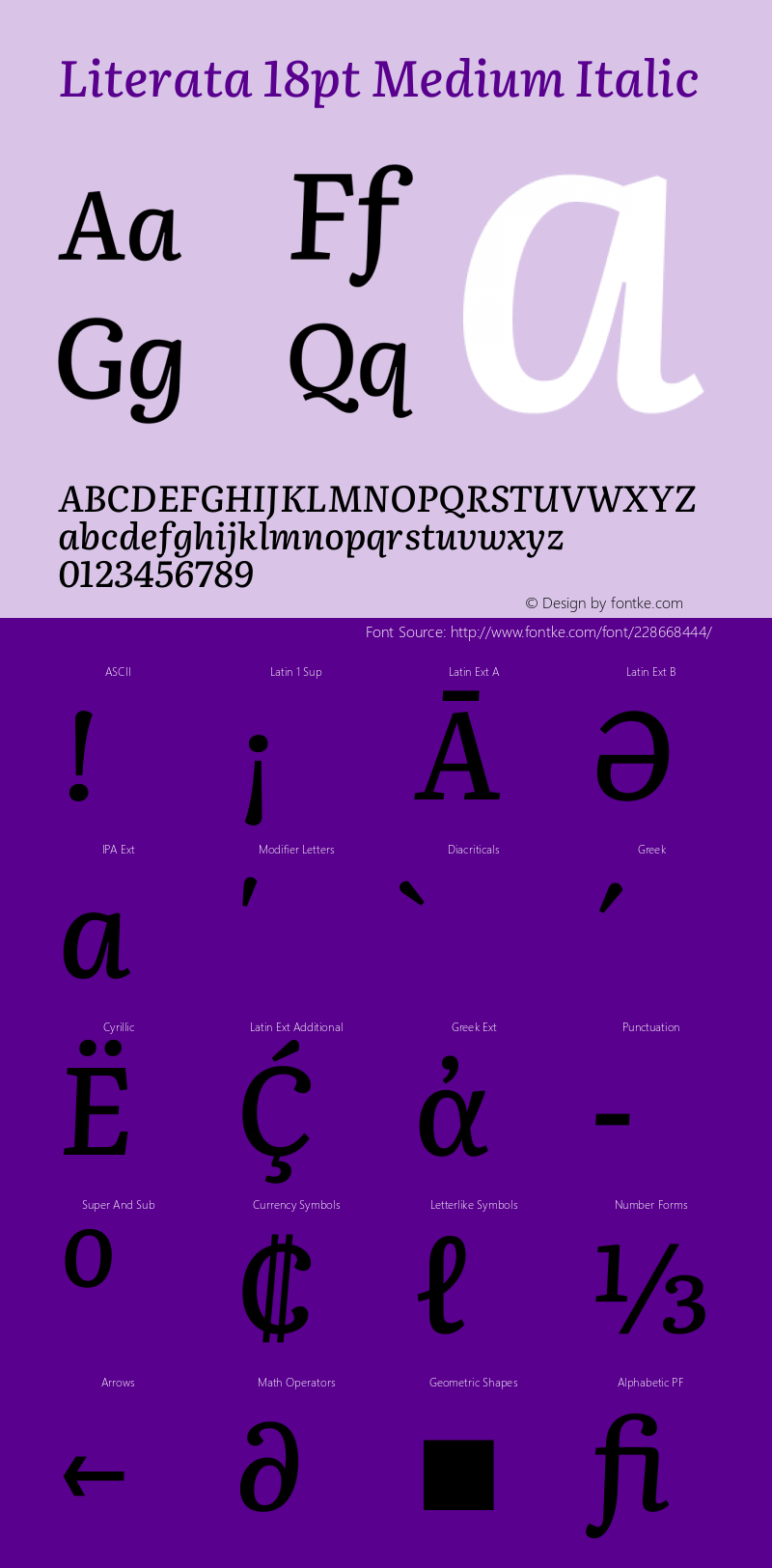 Literata 18pt Medium Italic Version 3.002图片样张