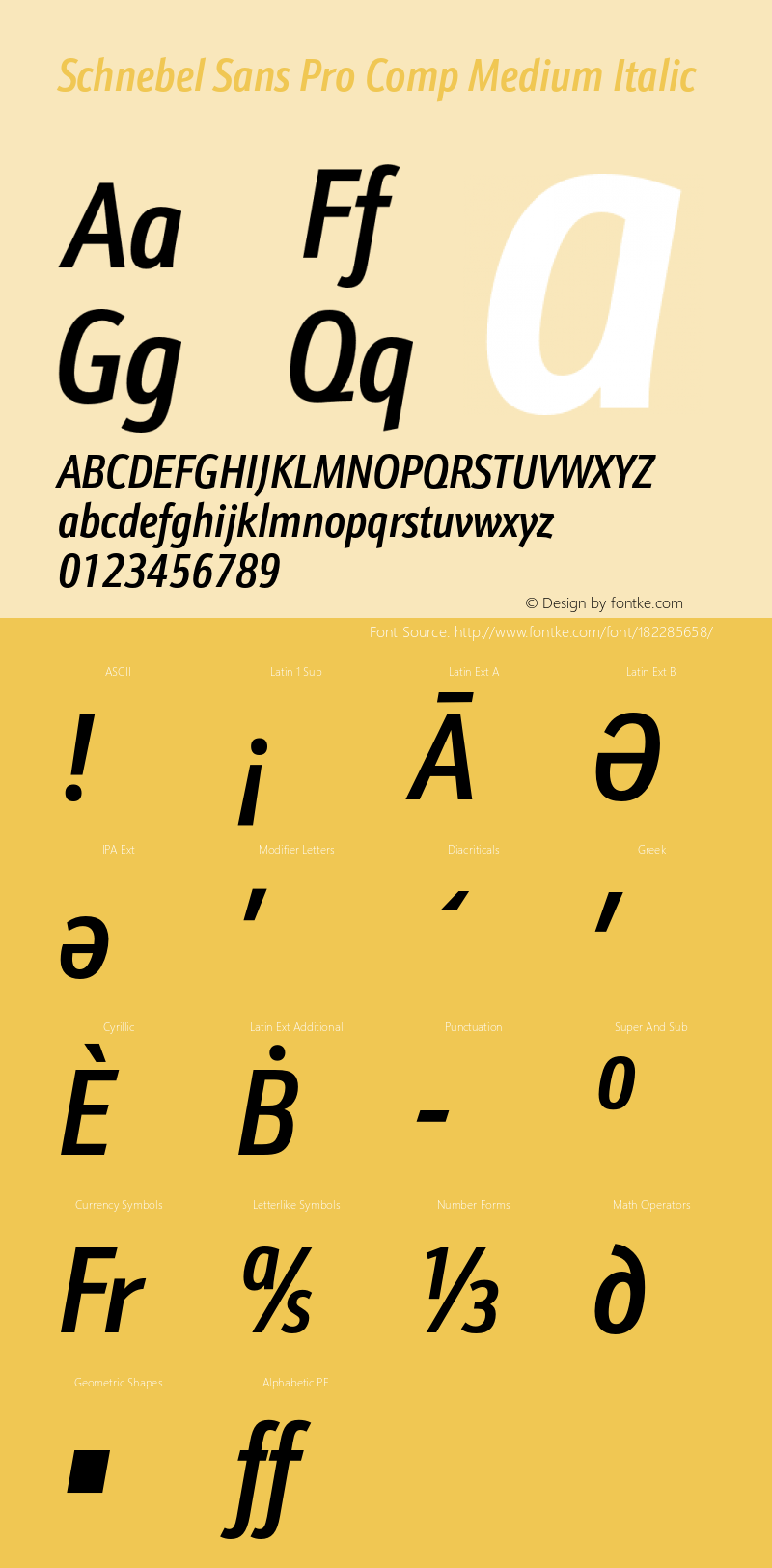 SchnebelSansProComp-MediumItalic Version 1.000;PS 1.00;hotconv 1.0.57;makeotf.lib2.0.21895图片样张