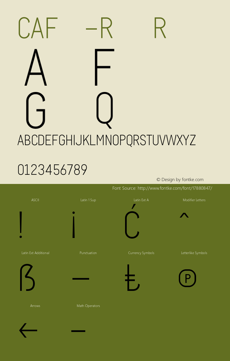 CAFourty-Regular Regular Version 0.902 Font Sample