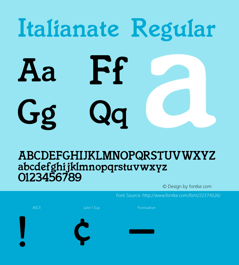 Italianate 001.001 Font Sample