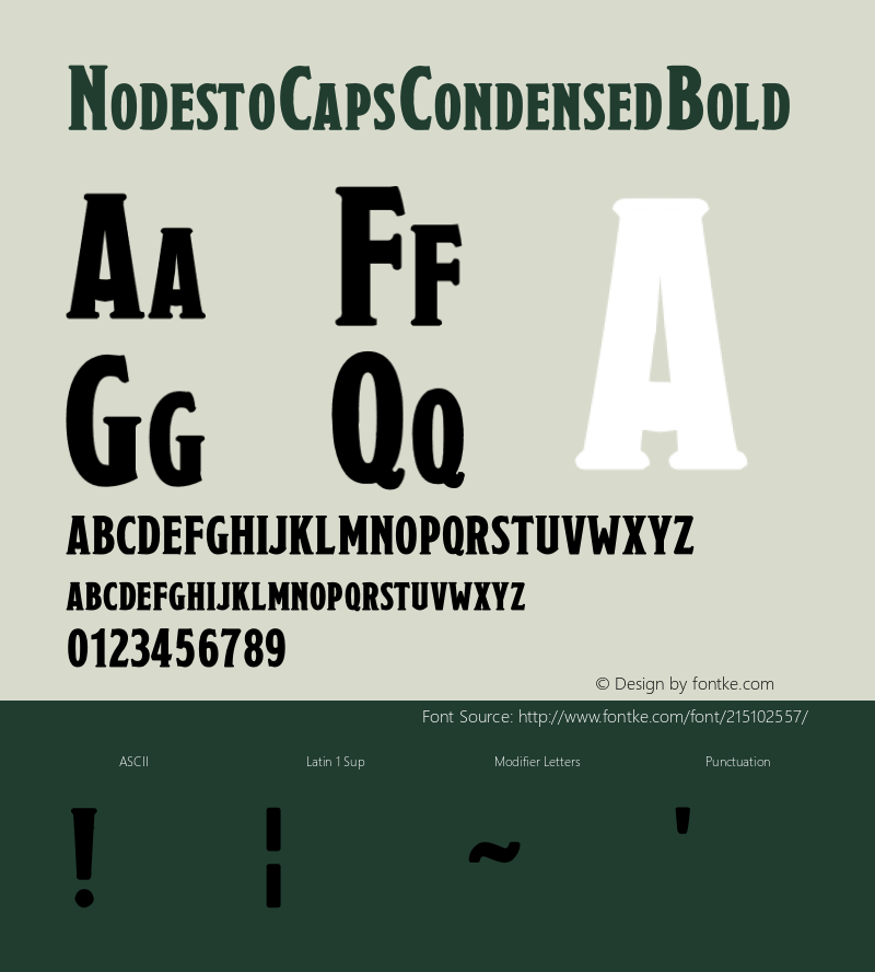 Nodesto Caps Condensed Bold 