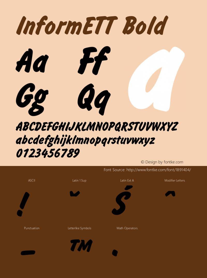 InformETT Bold TrueType Maker version 1.10.00 Font Sample