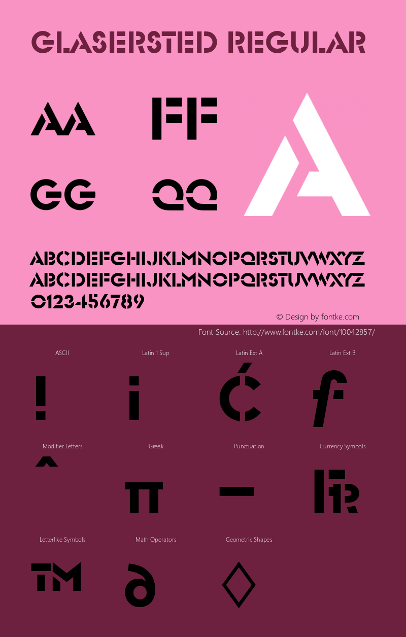 GlaserSteD Regular Version 001.005 Font Sample