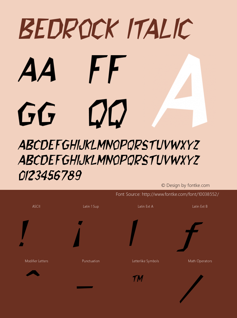 Bedrock Italic The IMSI MasterFonts Collection, tm 1995 IMSI Font Sample