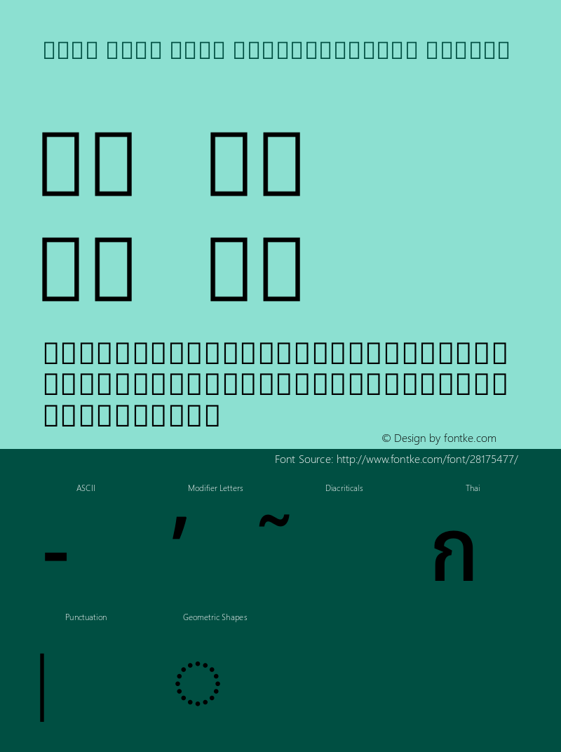 Noto Sans Thai SemiCondensed Medium Version 2.000 Font Sample