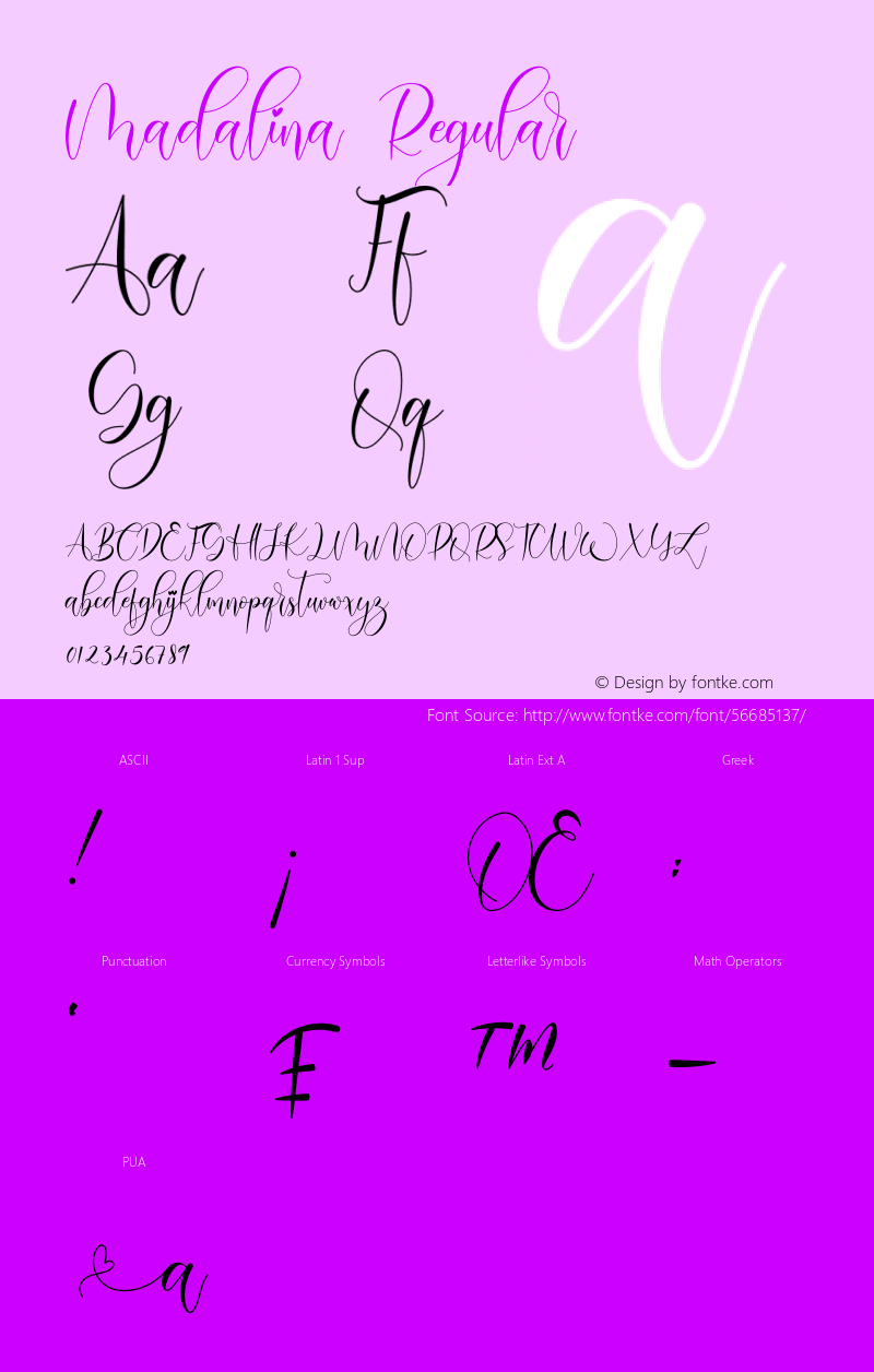 Madalina Version 1.00;February 24, 2020;FontCreator 12.0.0.2563 64-bit Font Sample