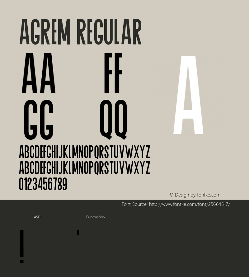 Agrem  Font Sample