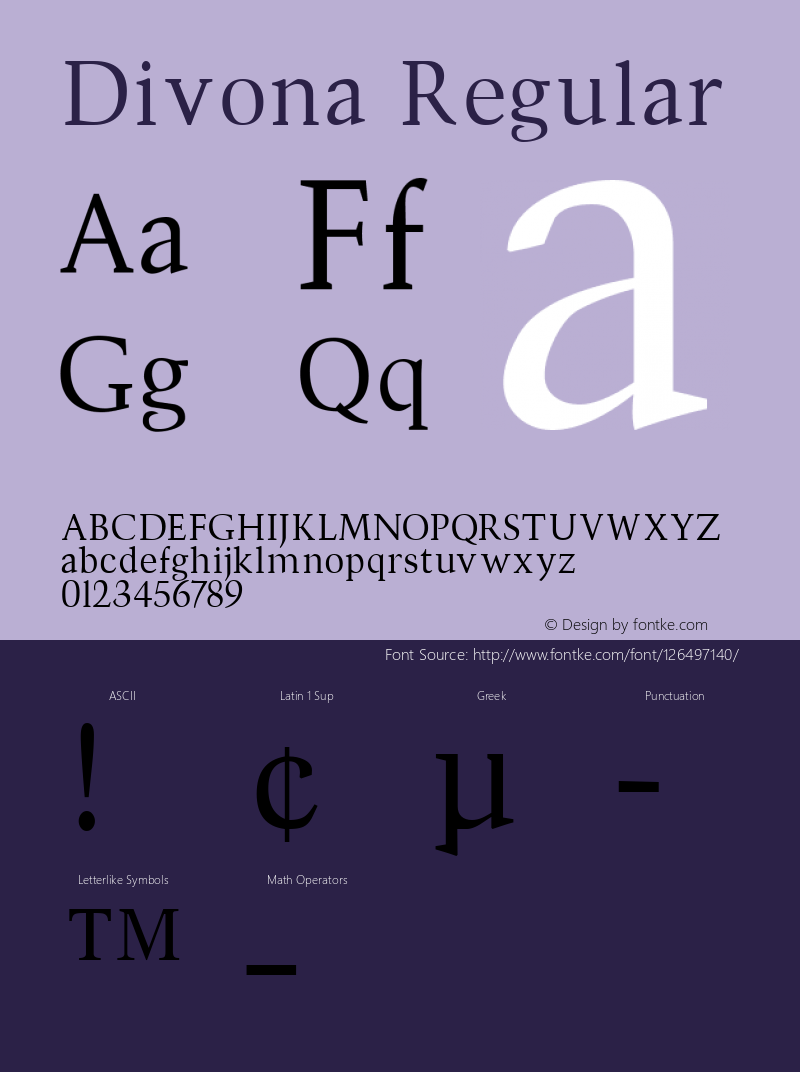 Divona Macromedia Fontographer 4.1.4 5/28/01 Font Sample