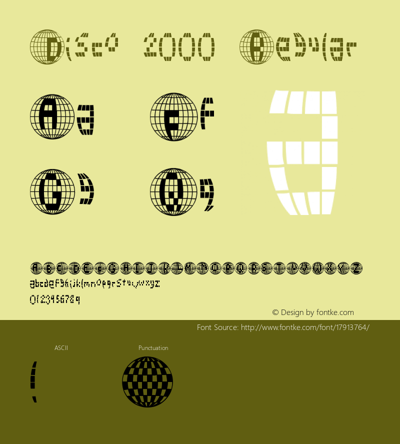 Disco 2000 Regular Version 1.0 Font Sample