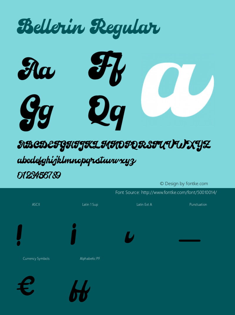 Bellerin Version 1.004;Fontself Maker 3.4.0 Font Sample