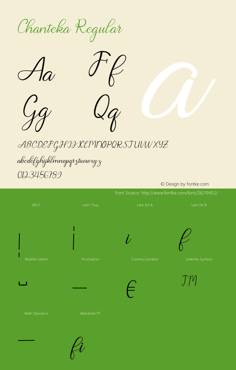 Chanteka Version 1.000 Font Sample