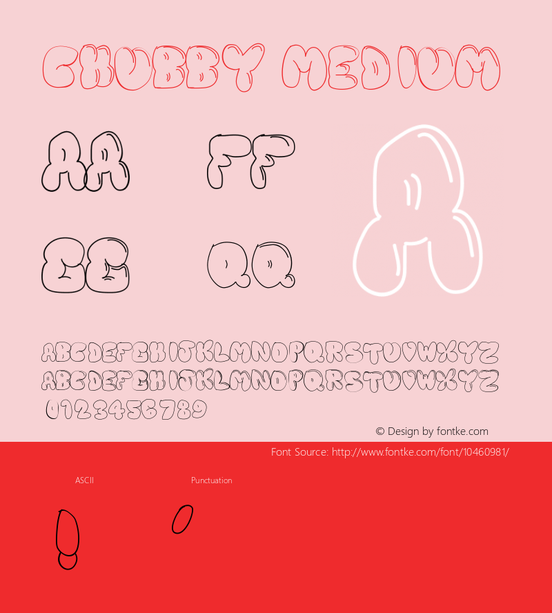 Chubby Medium Version 001.000 Font Sample