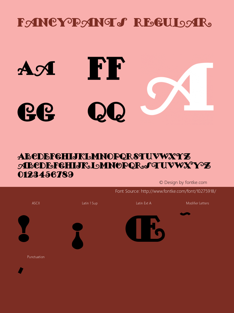 FancyPants Regular Converted from e:\nickfo~1\FAP_____.TF1 by ALLTYPE Font Sample