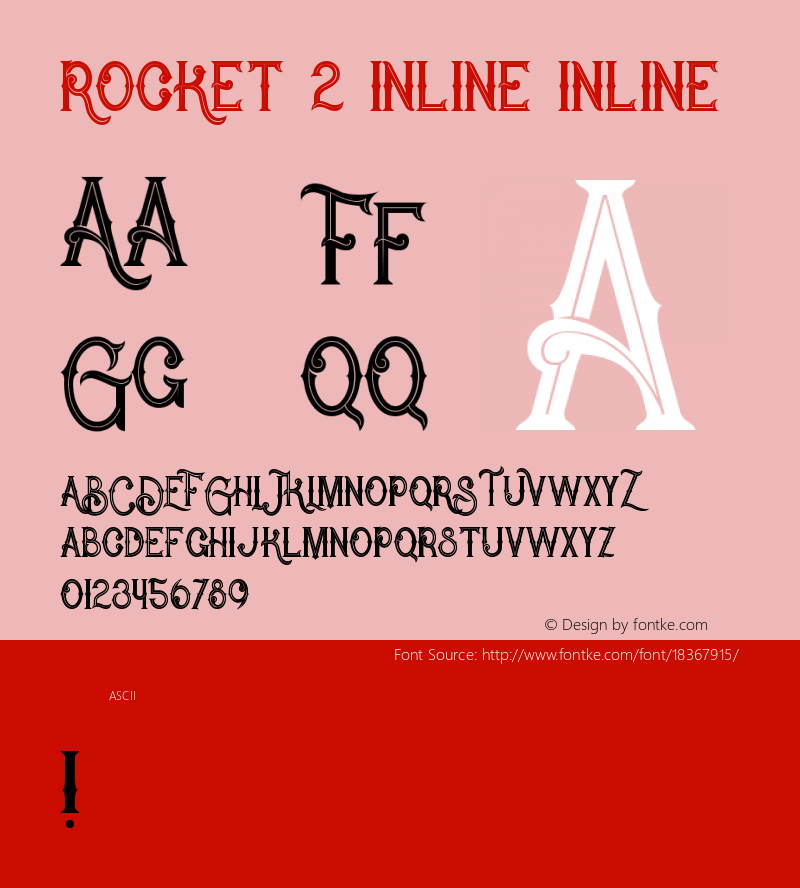 Rocket 2 Inline Inline Version 1.000 Font Sample